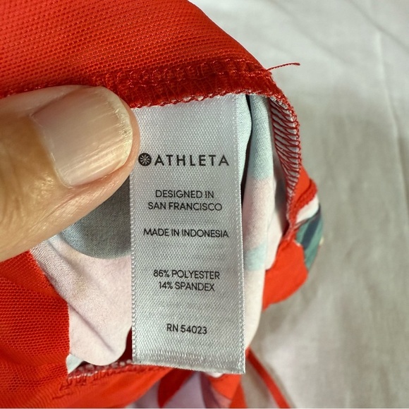 Athleta Women's Hudson Board Shorts Tropical Size 8 Orange Iris Garden Swim - Picture 5 of 7